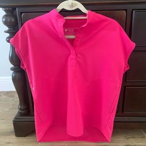 XXS FIG SRUB TOP HOT PINK